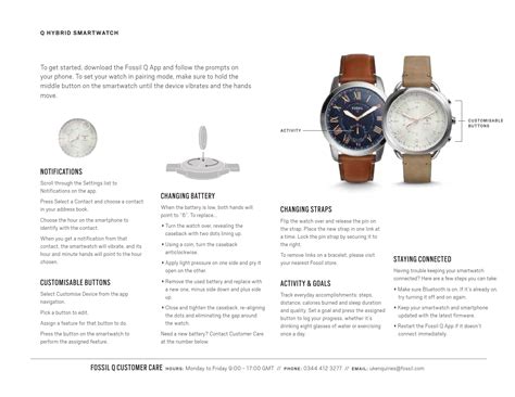 fossil q watch instructions.